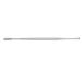 Ear Spoon Ergonomic Design Glossy Rounded Relieve Itching Metal Ear Spoon Double Head Stainless Steel for Home(Silver)