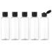 TOUREAL 100ML travel bottles set with flip cap (5 pieces) empty donor plastic bottle set filling bottles for cosmetics with funnel (transparent)