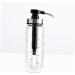 WOFASHPURET Glass Containers for Liquids Coffee Syrup Dispenser Pump Stainless Steel Press Mouth 22.5x6x6cm Black - Buy Online on SooperMarket.com