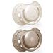 LOVI Dynamic Pacifier 3-6 Months Silicone BPA-free Harmony Collection 2 Pack Beige 3-6 Months Beige