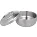 Beavorty 2-Pack Razor Soap Peel with Lid & Shaving Brush Holder | Premium Shaving Soap Bowl | Silver 11x11x6.5 cm - Ideal for Smooth Shaving - Buy Online on SooperMarket.com