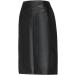 Sanahy Women's High Waisted Faux Leather Pencil Skirt with Split Detail - Black | Slim Fit Midi Hip Skirt | 5XL - Buy Online on SooperMarket.com