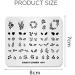 KADS Flower Nature Nail Stamping Plate FL044 - DIY Manicure Stencil Tools - Buy Online on SooperMarket.com