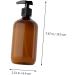 FRCOLOR 15 Pcs Lotion Press Bottle Travel Body Wash Lotion Pump Bottles Dispenser Travel Shampoo 500ml Travel Container Plastic Pump Bottle Travel Lotion Liquid Pump Emulsion The Pet Brownx3pcs 19.5x6.4cmx3pcs - Buy Online on SooperMarket.com