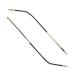 RANARA Replacement Eyeglass End Tips Eyeglass Legs Eyeglass Accessories 1 Pair Thin Metal Eyeglass Arms Eyeglass Replacement Temple Legs Gold