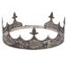 JORCEDI Crown Hair Jewelry Royal King Diadem Men Metal Big Tiaras For Wedding Halloween Faire Costume Birthday Music Festival Hair Accessories