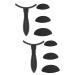PLAFOPE 2 Sets Eye Shadow Stamp Makeup Accessories Quick Eyeshadow Stamp Women Makeup Tool Black