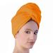 Llamaxy Haartuch made of 100 % pure organic cotton hair dryer towels for adults and children hair turban-towel wrap hair drying towel-Quick twist rapid dry towel-cap-1 pack orange 1