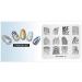 Alexnailart Nail Art Stamping Plate Fashion Building Lattice Template Image Plate Nail Art Tools (FA002) - Buy Online on SooperMarket.com