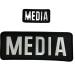 2 Pack of Media Patch 4x10 and 2x4 Embroidered with Hook and Loop