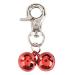 Alohha 2 Pack Pet Products Charm Triple Bell Pendant for Dog Cat Collar Decoration and Training (Red)