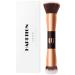 Double Ended Foundation Brush Makeup Concealer Brushes 2-in-1 Contour Brush Flawless Make Up Brush Ideal for Liquid Cream Powder Blending Buffing Concealer