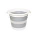 Foldable Large Bucket 30L Thickened Large Capacity Laundry Bucket Portable Household Foot Bath Plastic Bath Portable Portable (Color : Blue) ANXYL Present Hopeful Grey
