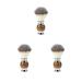 Shaving Brush 3 Pack Resin Handle for Men Barber Shop Brown Set of 3 (Brown)
