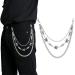 Jeans Chains Wallet Chain Pants Chain Pocket Chain Skull Chains Hip Hop Rock Chain Punk Gothic Belt Chain Biker Trouser Chain Silver-c