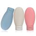 Tomedeks 3 pieces of travel bottles silicone travel bottles travel bottles for filling travel bottles travel bottles 60ml refillable reusable suitable for shampoo conditioner
