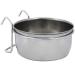 Nobby Stainless Steel Bowl with Clamp 300 ml 9.5 cm silver 9.5 cm