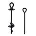 Heavy Duty Dog Tie Out Stake for Outdoor Use Strong Ground Anchor for Large Dogs Up to 150 lbs Perfect for Outdoor Dog Run Yard Camping Gear Beach Accessories Black