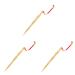 Wooden Ear Spoon 3pcs Individual Health Rope Spoon Tool Remover Scoop Wax for Curette Care Without Carbon Spiral Ear Cleaner Pick Ear Pick