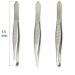 Luxxii Stainless Steel Tweezers Set - Slant Tip & Flat Point (3 Pack) for Hair Plucking and Eyebrow Grooming - Buy Online on SooperMarket.com