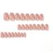 Justotry 24 Pcs Glitter Oval Short False Nails Blush Pink French Press on Nails | Nail Art Set with Nail Glue | Almond Medium Stick on Nails for Women - Buy Online on SooperMarket.com