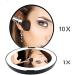 Portable Folding Mirror with LED Light 10X Magnifying Glass 12 Lamp Bead Mini Mirror Black - Buy Online on SooperMarket.com