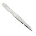 Eyebrow Tweezers with Slant Tip Portable Eyebrow Tweezers with Safe Smooth Comb for Home (Silver)