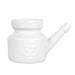korvre 350Ml Ceramic Neti Pot Nose Cleaning Pot Leakproof Spout Pot for Nasal Rinsing Nose Washing Men Women White