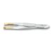 3 Claveles 12240 Straight Hair Tweezer Gold Tip 8 cm