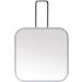 YEAKE Large Handheld Makeup Mirror - Square White & Metal, Portable Table Desk Mirror with Stand for Travel and Bathroom, 9.4 x 5.9 - Buy Online on SooperMarket.com
