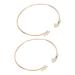 TENDYCOCO 2pcs Rhinestone Bracelets Open Cuff Bracelet Crystal Vintage Bracelets Moon Bracelet for Women Friendship Bracelet Shiny Bracelet Crystals Bracelet To Open Wristband 5.5X5.5cmx2pcs Goldenx2pcs