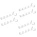 Cabilock 6 Pcs Towel Hooks Door Hanging Rack Multifunctional Hooks Hanger Coat 2pcsx3pcs Whitex3pcs