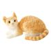Hpory Cat Soft Toy Simulation Cat Plushie Cute Plush Cat Doll Realistic Cat Soft Plush Faux Plush Kitten Toy Pet Animal Photography Prop Room Home Decoration Companion Pets Toy Gift for Kids Orange Cat - 30cm