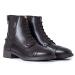 HORZE Kilkenny Kids' Unisex Equestrian Synthetic Leather Zip-Up Schooling Paddock Boots - Brown 12.5 Brown