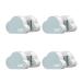 CQT Mop and Broom Holder Gripper Holds Self Adhesive No Drilling Wall Mount Cloud Shape Broom and Dustpan Hanger for for Home Garden Garage and Storage (Blue, 4) Blue 4