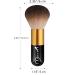 Fluffy Kabuki Makeup Brush - Large Soft Face Powder Foundation & Blush Brush Black+Brown 103 | Perfect for Blending - Shop Internationally - Buy Online on SooperMarket.com