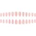 24Pcs French False Nails White Tip - Medium Length Almond Pink Press on Nails with Ballet Heart Design - Buy Online on SooperMarket.com