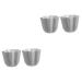 ABOOFAN 4 Pcs Octagonal Cake Mold DIY Cupcake Baking Mold Cake Mold Aluminum Alloy 3D Ring Dessert