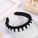 Black Velvet Pearl Headbands for Women - Wide Bandana Wrap with Hair Hoops - Buy Online on SooperMarket.com