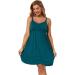 Sosolism Women's Nursing Nightdress with Padded Lace Trim Breastfeeding Dress Adjustable Strap Maternity Nursing Dress Green L