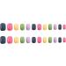 Closer 1Set Rainbow Jumping Colours False Nails Wearable Press on Nails Full Cover Nail Tips - Buy Online on SooperMarket.com