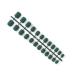 Dajidafu 24 Pieces Square Head Frosted Coffin False Nails DIY Exquisite French Style Unique Elegant Colour-fast Acrylic Nail 15blackish green