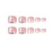 Pink Short Square Fake Toenails with Rhinestones - 24Pcs French False Toenails for Women & Girls - Buy Online on SooperMarket.com