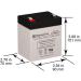 Buy SigmasTek UB1250 by UPG - 12 Volt 5 AH Replacement Battery | International Shipping Available - Buy Online on SooperMarket.com