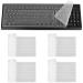 quiodok 4 Pcs Desktop Computer Keyboard Skin Protector Film Cover Clear Silicone Keyboard Cover Universal Keyboard Cover Protector for Standard Size 108 Keys PC Computer(445*130mm)