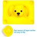 Qshare Toddler Plate - BPA-Free Silicone Placemat for Kids | Strong Suction, Dishwasher & Microwave Safe | Portable Baby Plates (3Puppy-Yellow) - Buy Online on SooperMarket.com