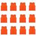 DreamHigh DH Soccer Sports Team Practice Pinnies Training Mesh Vests Youth -12 pcs Pack Orange