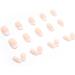JUSTOTRY 24 Pcs Oval Short White French False Nails with Glue - Glossy Almond Stick on Nails for Women - Buy Online on SooperMarket.com