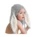 Newborn Photography Props Hat Monthly Boy Girls Photo Shoot Costume Crochet Clothes Big Ears Bunny Hat Photography Shoot Grey