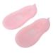 1 pair of moisturizing silicone gel socks relieve plantar fasciitis pain heel silicone socks foot foot anti-crack protection foot care tool prevention socks (L-rosa)